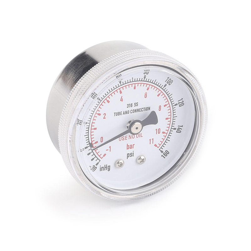 1/4" Axial Pressure Gauges for Panel Mount Stainless Steel - Image 2