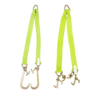 3-Inch Tow Strap With J-Hooks, For Transport Trailers And Emergency Recovery.