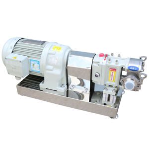 Stainless Steel Sanitary Grade Transfer Pump, High Viscosity Syrup Asphalt Positive Displacement Cam Rotor Pump