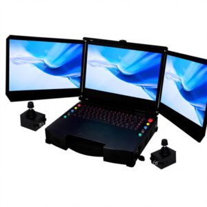 Triple Display UAV Ground Station Rugged Remote Workstation