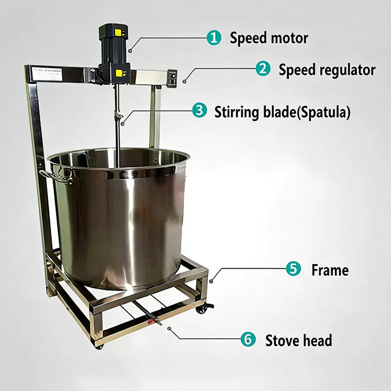 125L Cooking Mixer Double Steam Jacketed Sauce Kettle - Image 3