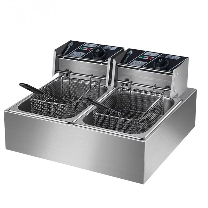 2x6L Electric Deep Fryer Commercial Kitchen Fast Frying