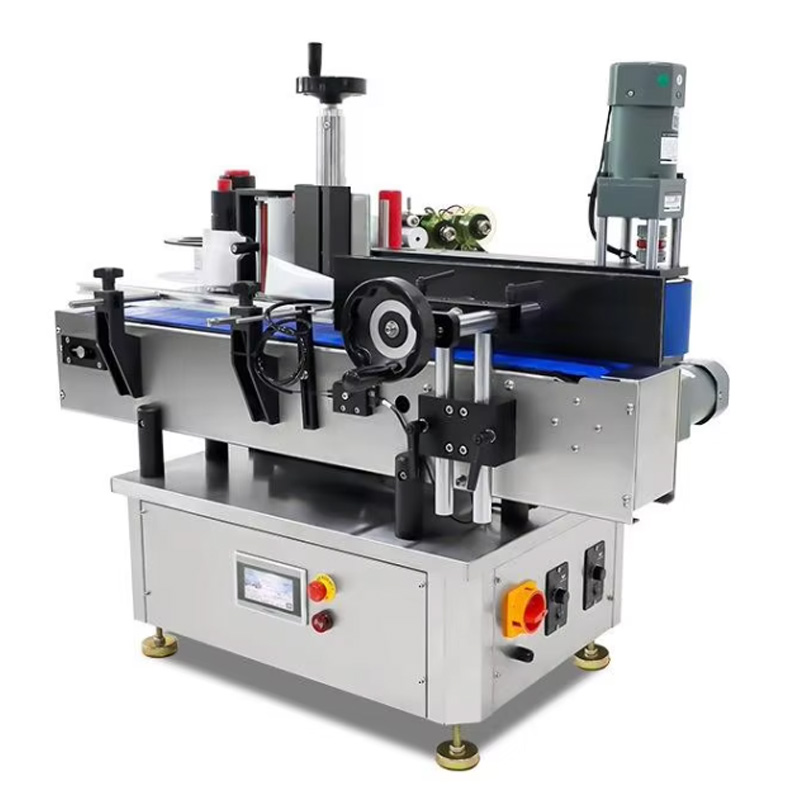 Automatic labeling machine for bottles jars tubes industrial production line