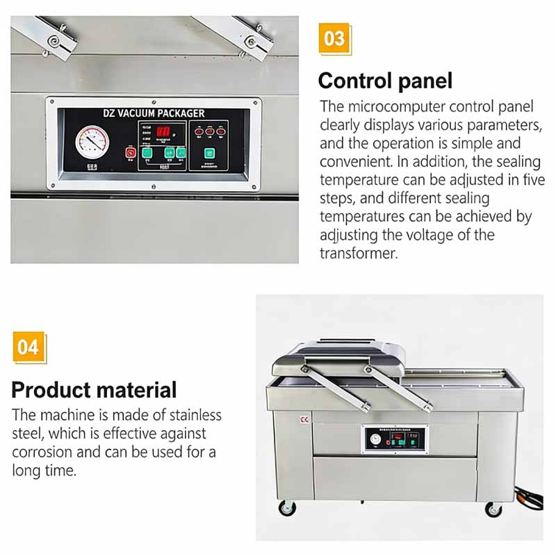 40 m³/h Double Chamber Automatic Vacuum Sealer Machine - Image 4