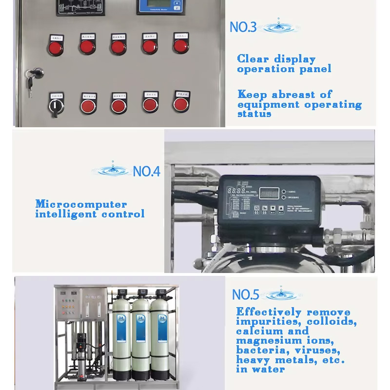 1T/H Reverse Osmosis System for Industrial Pure Water Plant - Image 4