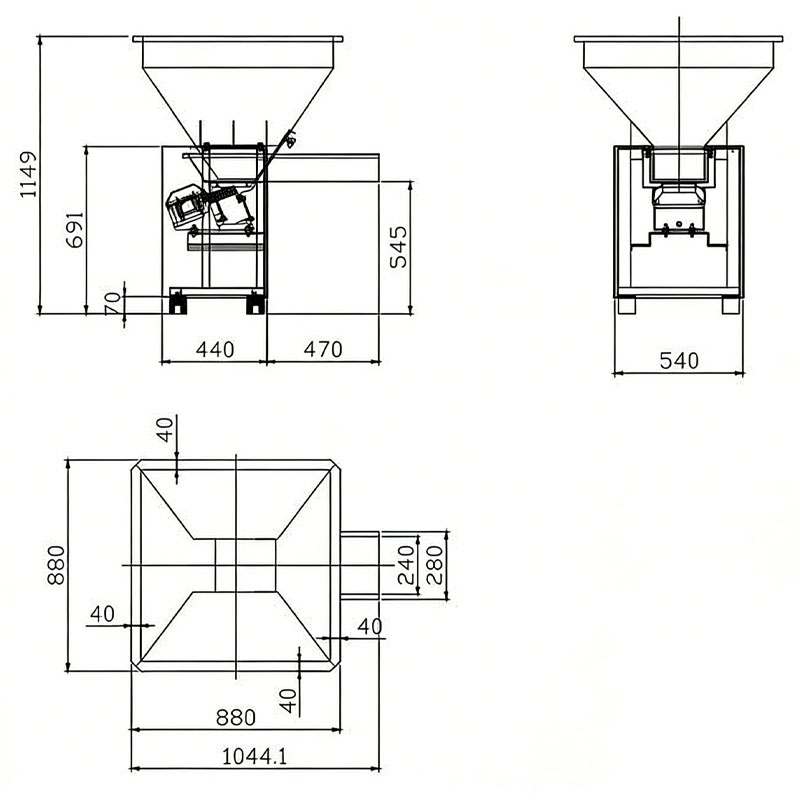 3-5 m³/h Stainless Steel Vibrating Feeder For Assembly Line - Image 2