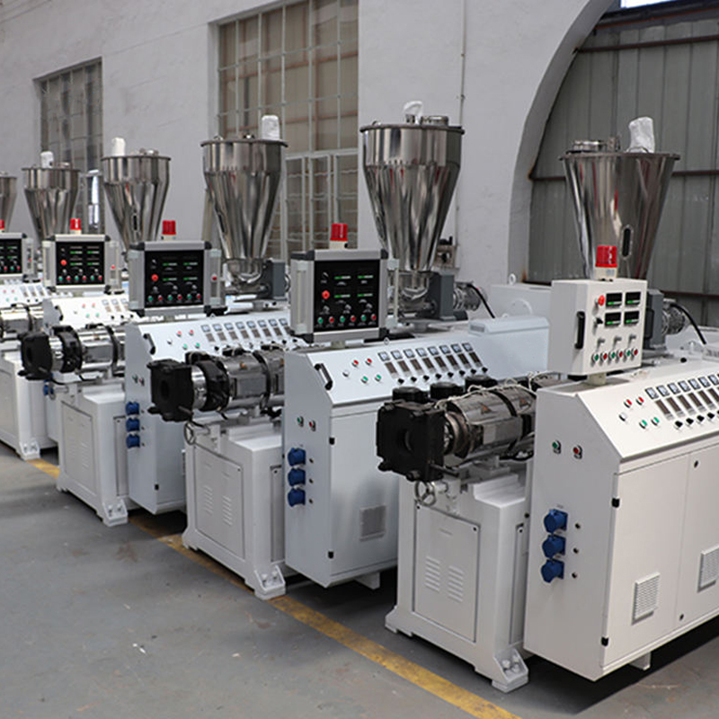 twin screw pvc extruder for pipe and profile production