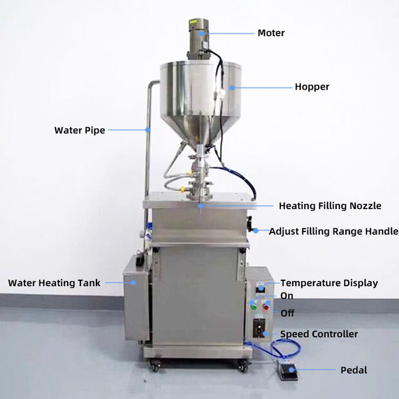 10-20 bottles/min Filling Machine for Vaseline Stable Heating - Image 2