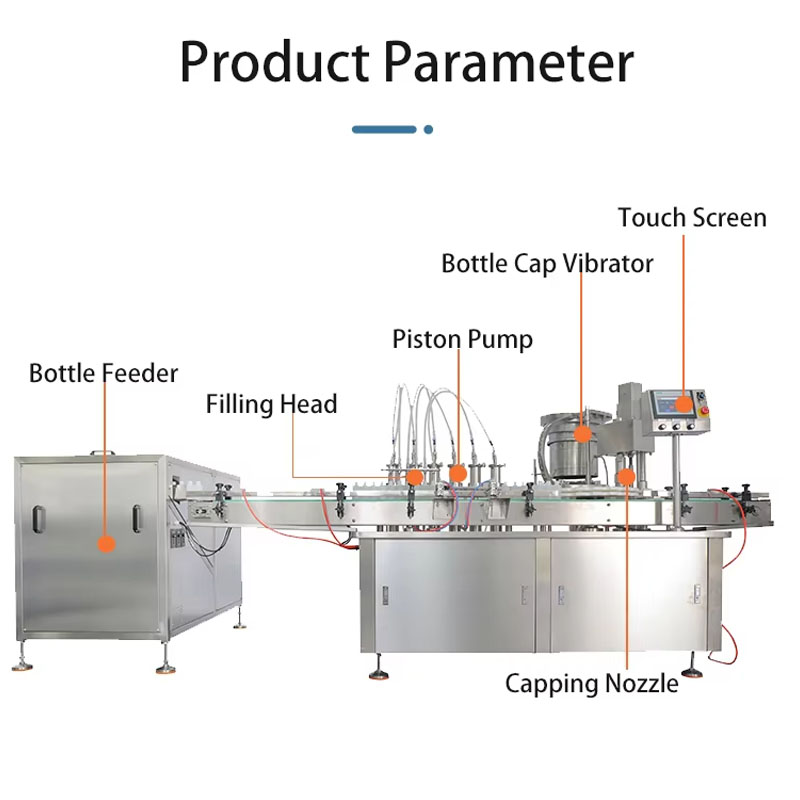 Spirits filling capping machine for gin and alcohol bottles