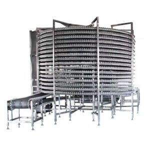 1000–3000 kg/h Spiral Tower Conveyor for Food Processing