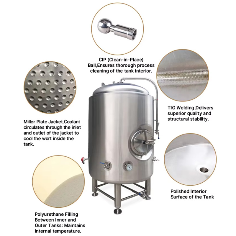 Brite tank structure details showing polishing and internal components