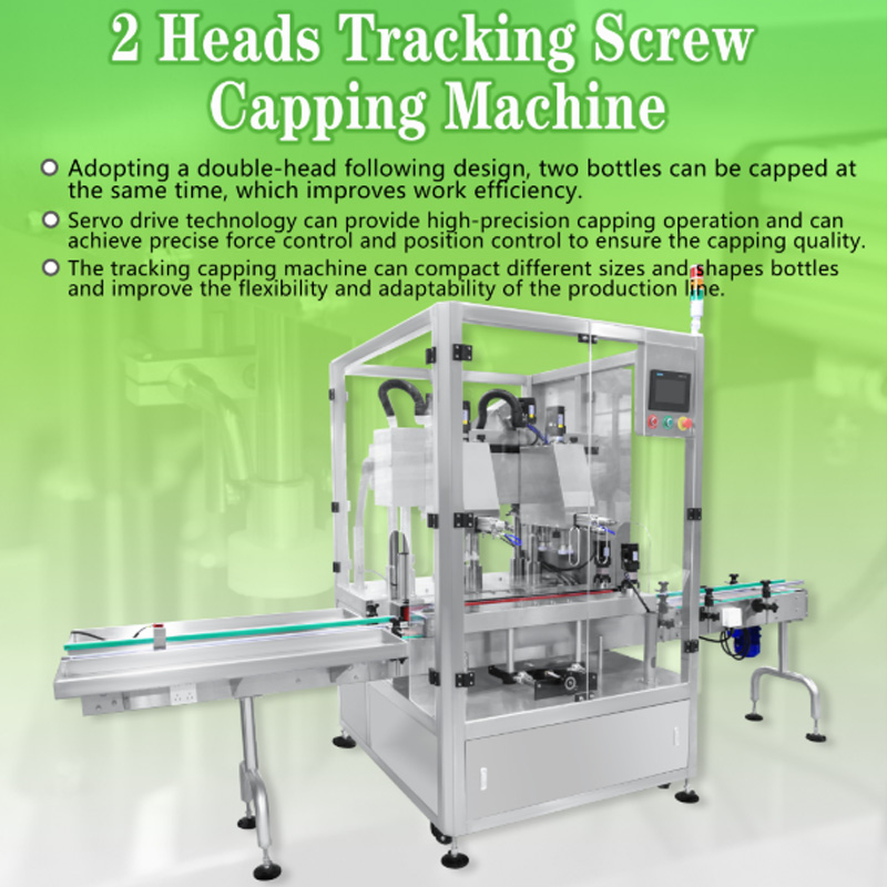 Close-up of dual-head screw capping system