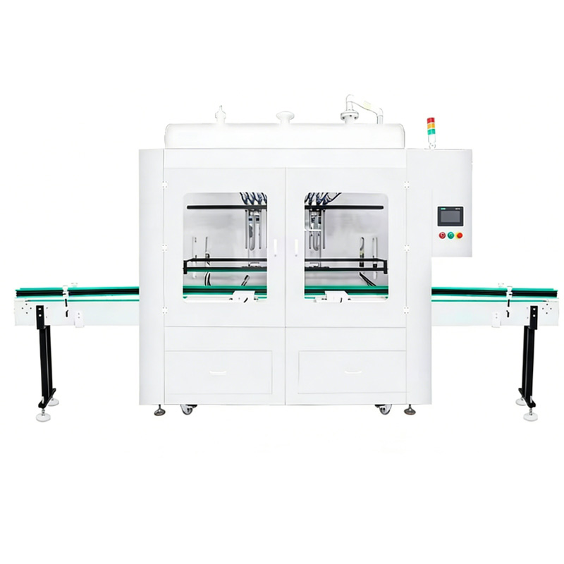 Front view of the capping machine for corrosive liquid bottles