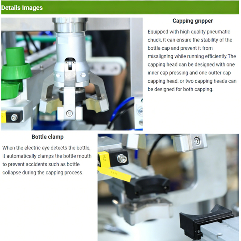 Machine integrated with conveyor for automated daily use bottle production.