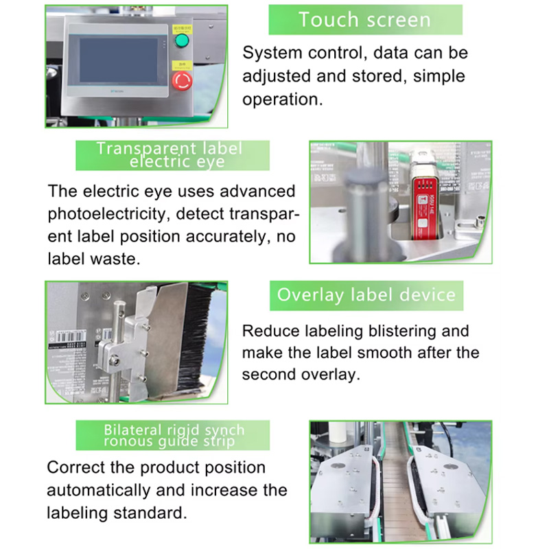 Sensor detecting bottle position for accurate labeling