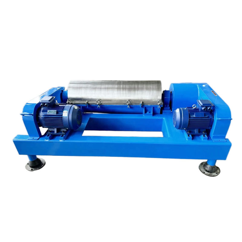 Decanter centrifuge separating high density solid liquid materials