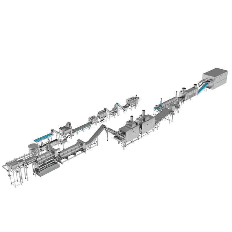 ss304 frozen french fries production line complete processing system