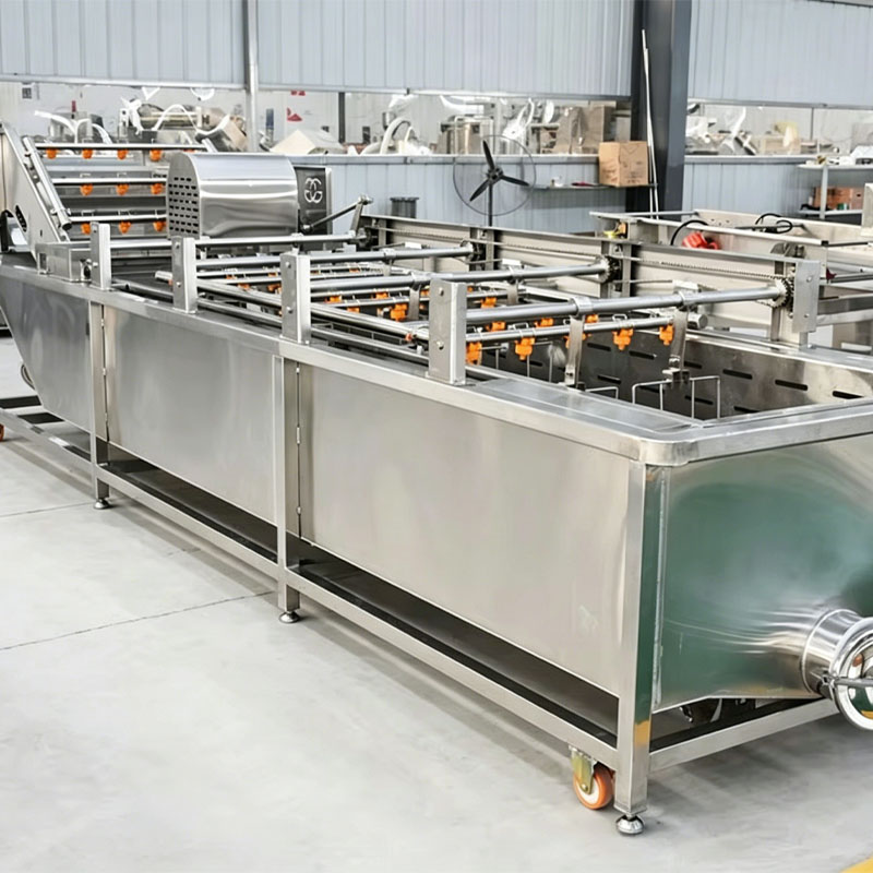 Automatic ozone vegetable washing machine for food processing plant
