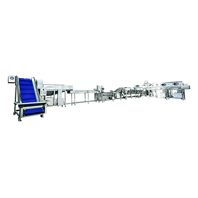 Pickle cucumber processing line for industrial pickle production