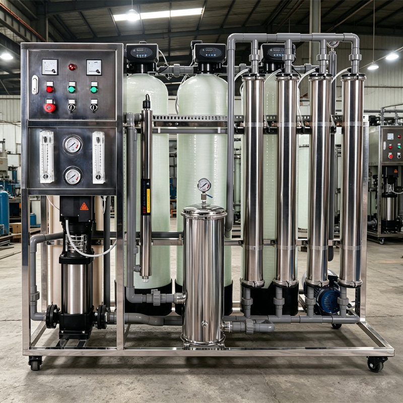 Full view of the 1000LPH RO water purification system