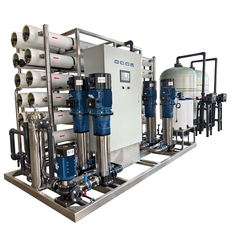 Full view of the 20TPH industrial RO water purification equipment