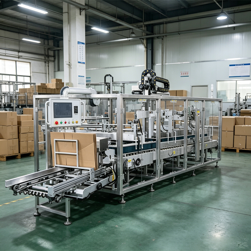 Machine running in workshop, integrated with hardware production lines for full auto packing.
