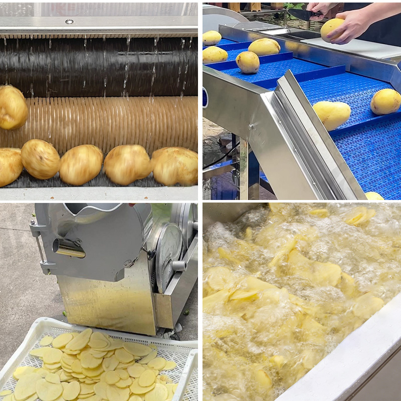 Industrial potato chips processing line Industrial potato chips processing line