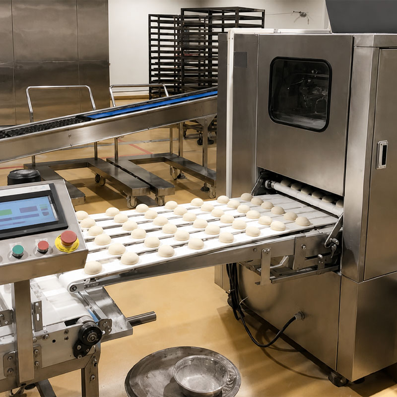 Automatic dough dividing machine in bakery factory