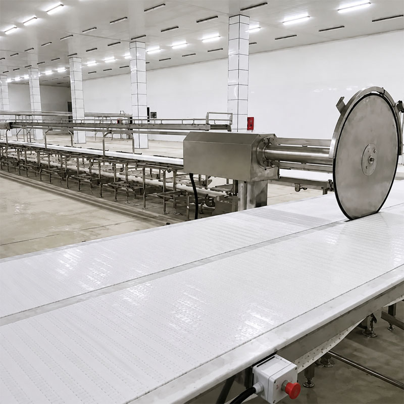 Automatic meat processing line installed in food factory