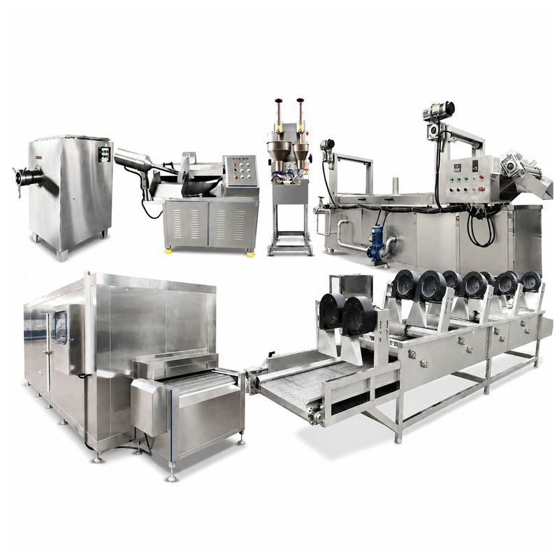 Automatic meatball processing line for central kitchen food production