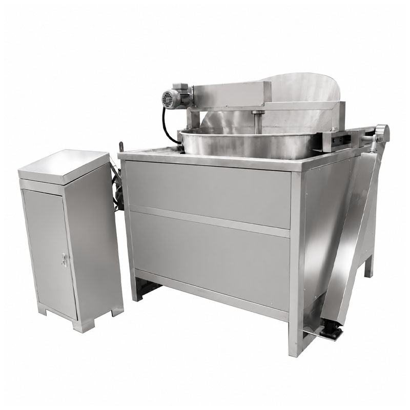 automatic round pot frying machine for nuts and snacks