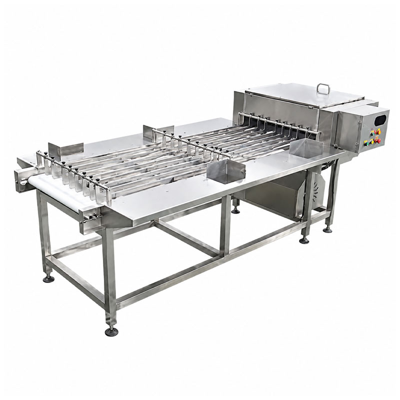 Automatic vegetable cutting machine with stainless steel conveyor system