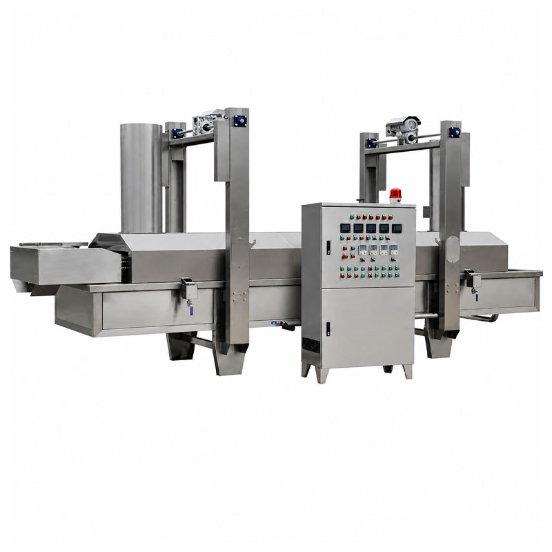 Industrial conveyor fryer machine for continuous frying production