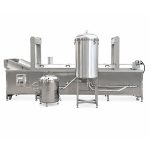 Industrial Continuous Mesh Belt Fryer for Onion Rings Production