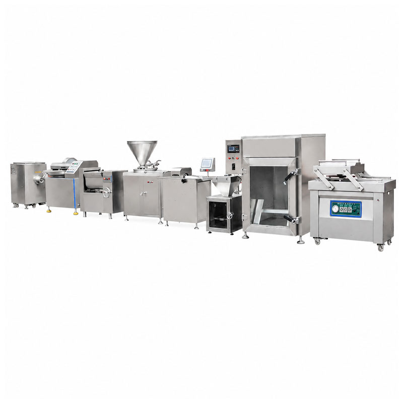 Automatic sausage processing line for meat production