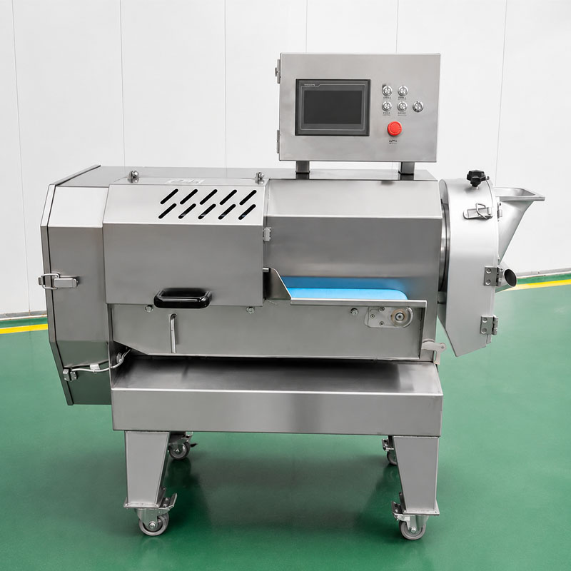 commercial onion cutting machine in vegetable processing factory