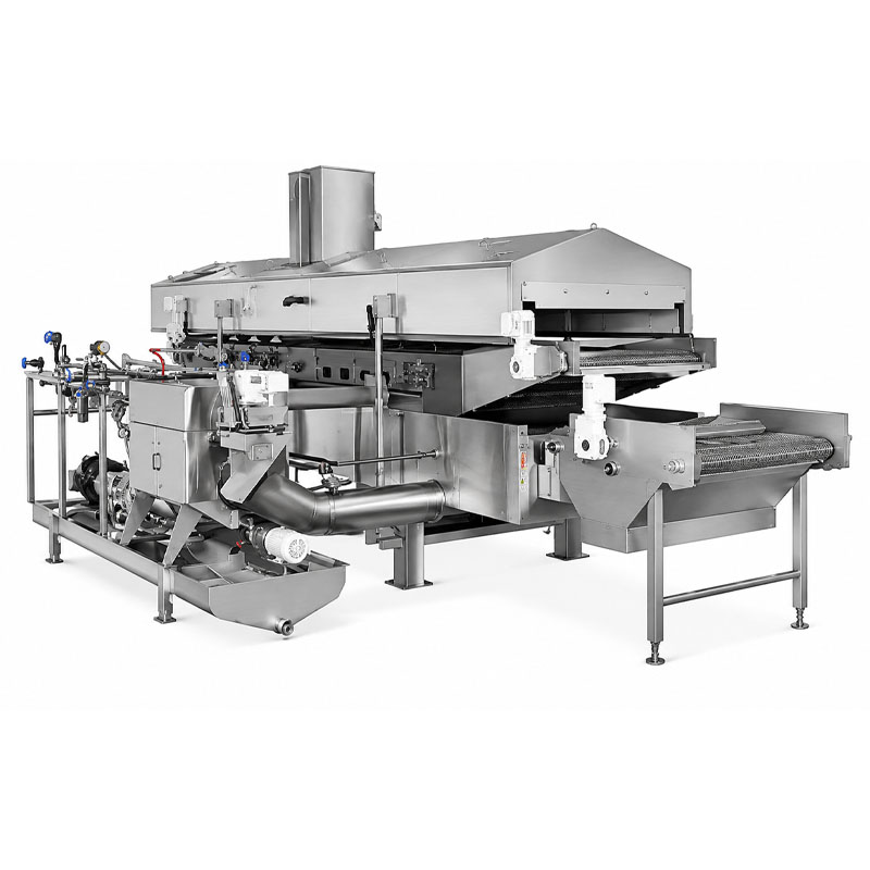 Industrial continuous fryer equipment for potato chip processing