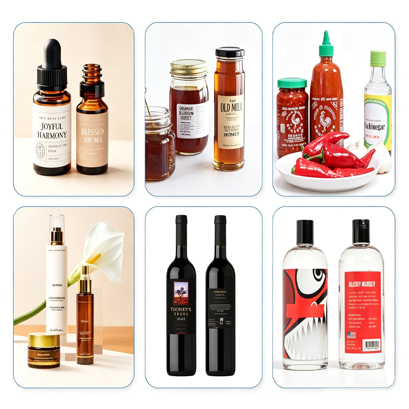 round bottle labeling machine application examples