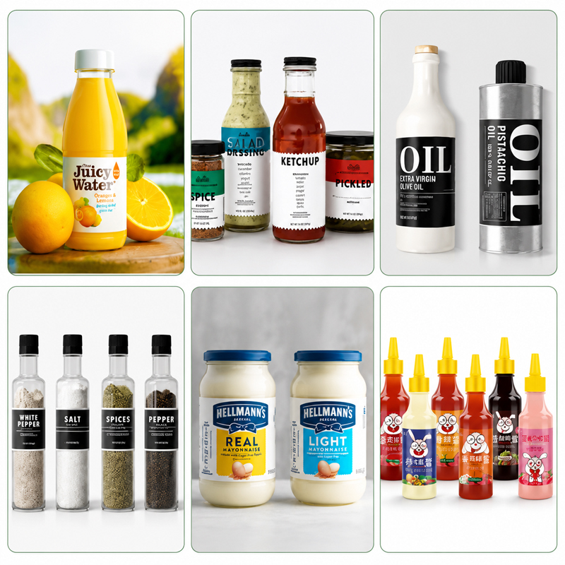 Various sauce jars applicable for automatic tomato sauce jar labeling equipment