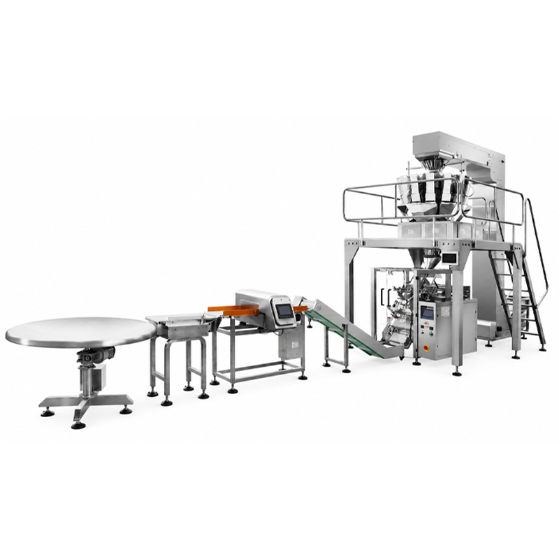 Complete‑set VFFS unit for automatic seafood‑snack packaging production line