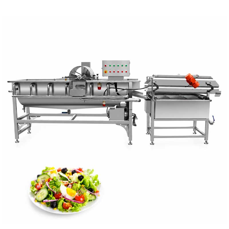 Automatic vortex washer for leafy vegetable processing Automatic vortex washer for leafy vegetable processing