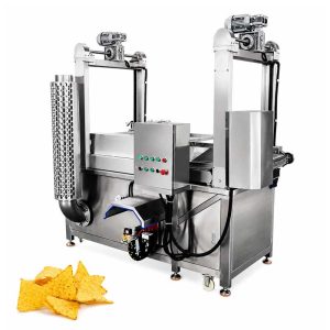 Industrial continuous corn chips fryer for snack production