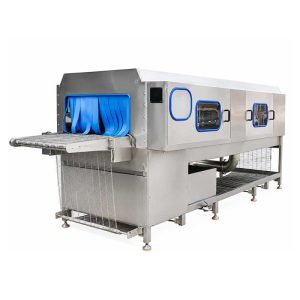 Industrial fruit and vegetable tunnel washing machine