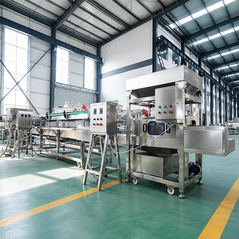 Pickle processing line in factory Pickle processing line in factory