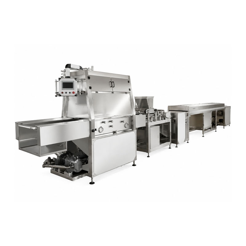 industrial chocolate coating equipment for extruded snack processing