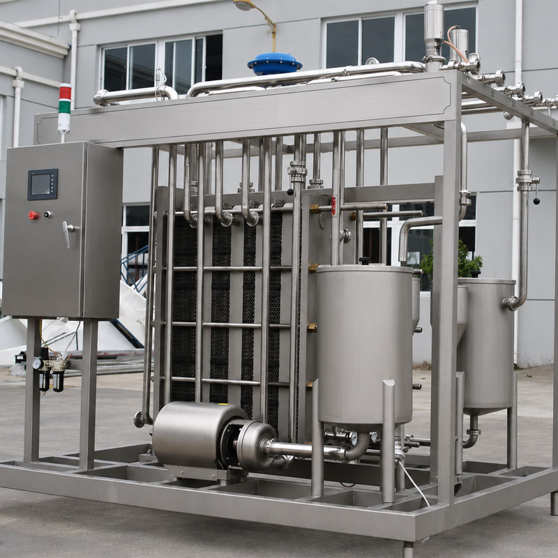 Continuous cream pasteurization system installed in dairy production facility