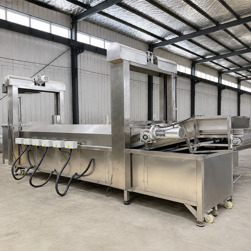 automatic frying machine for extruded snack production line
