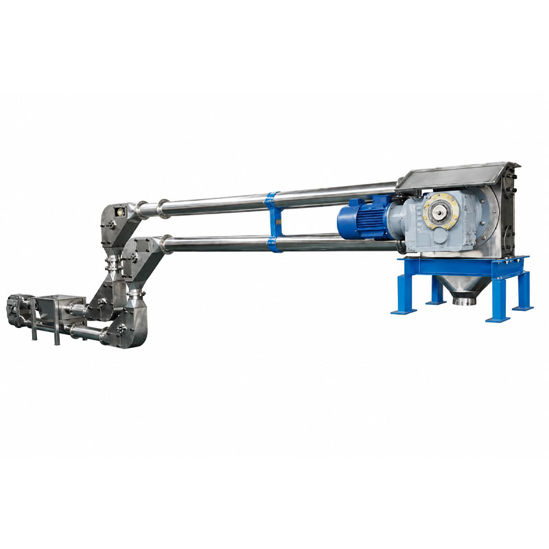 Tube chain conveyor system for grain processing material handling