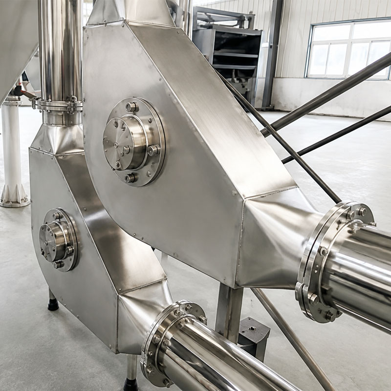 Industrial tube chain conveyor for grain processing line