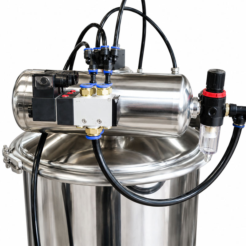 Pneumatic vacuum conveyor for industrial powder feeding process
